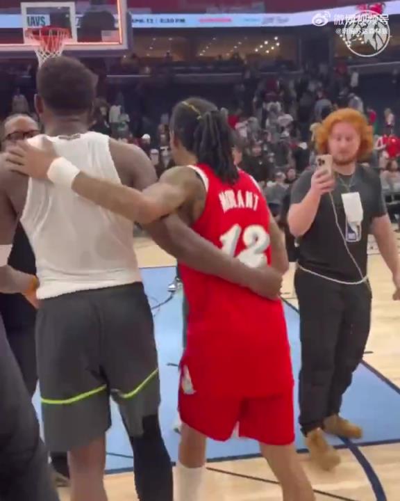 狼王&槍王惺惺相惜！華子賽后與莫蘭特相互致意！